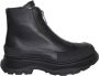 Alexander McQueen Zwarte Enkellaarzen met Dikke Zool - Thumbnail 1