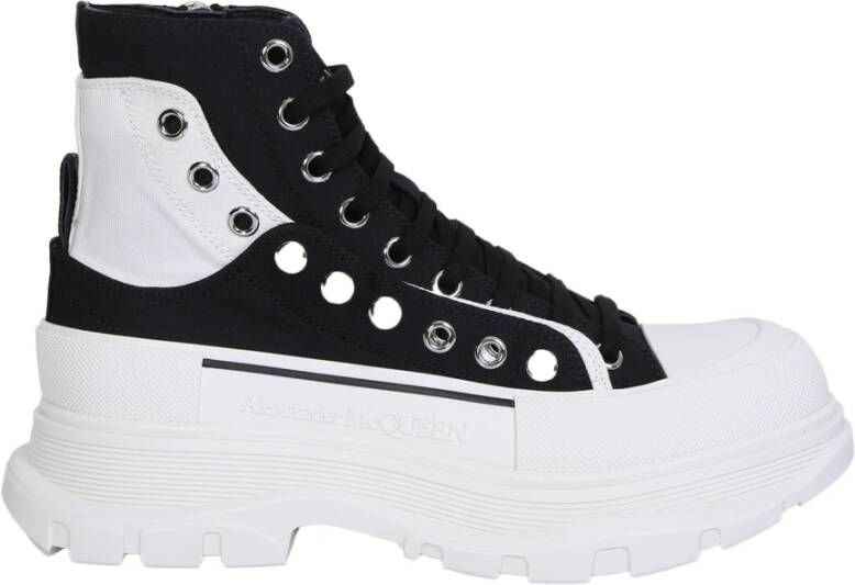 Alexander McQueen Zwarte enkellaarzen voor heren