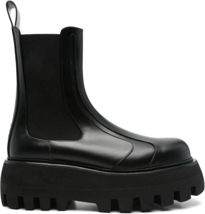 Alexander McQueen Zwarte leren Chelsea enkellaarsjes