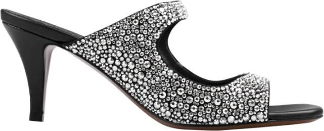 Alexander McQueen Zwarte hoge juweelsandalen