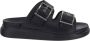 Alexander mcqueen Zwarte kalfsleren sandalen Black Dames - Thumbnail 1