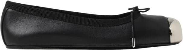 Alexander McQueen Zwarte Leren Ballerina Flats