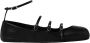 Alexander McQueen Zwarte Leren Ballerina Flats Gesp Schoenen - Thumbnail 1