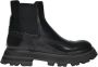 Alexander McQueen Zwarte Leren Chelsea Laarzen - Thumbnail 1