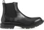 Alexander mcqueen Zwarte Leren Chelsea Laarzen met Flared Layered Zool Black Dames - Thumbnail 2