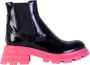 Alexander mcqueen Fluo Pink Chelsea Laarzen met Contrasterende Zool Black Dames - Thumbnail 2