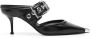 Alexander mcqueen Romantische Sandalen met Rand Zwart Zilver Leer Black Dames - Thumbnail 1