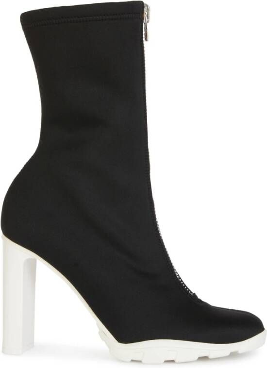 Alexander mcqueen Scuba Soft Boots in Black Canvas Zwart Dames