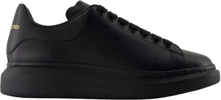 Alexander McQueen Zwarte Leren Oversize Sneakers