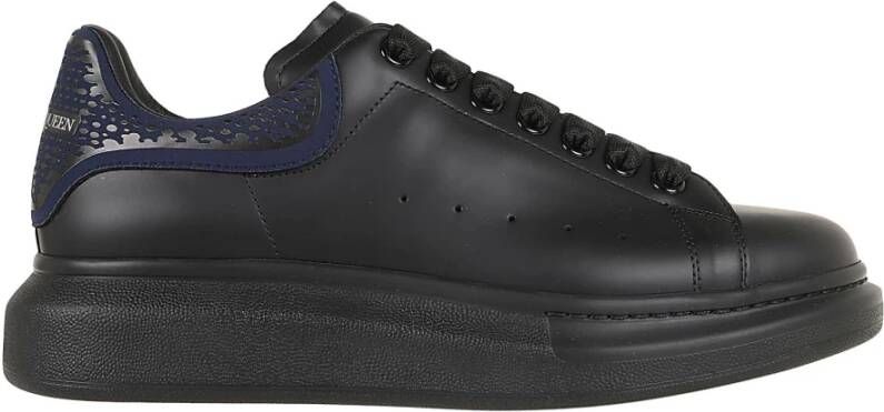 Alexander mcqueen Zwarte Leren Oversize Sneakers Black Heren