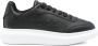 Alexander McQueen Zwarte Leren Platform Sneakers - Thumbnail 1