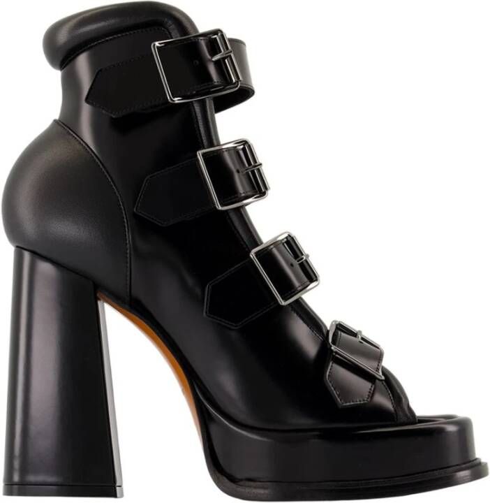 Alexander McQueen Zwarte leren pumps met enkelband