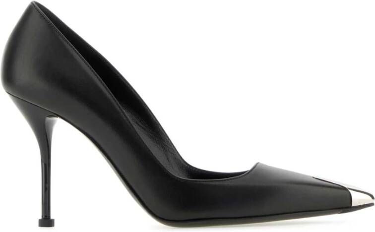 Alexander mcqueen Zwarte leren Punk pumps Hakhoogte: 9 cm Zwart Dames