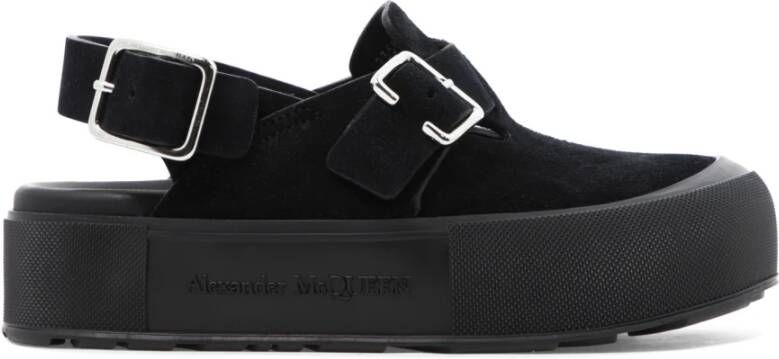 Alexander McQueen Zwarte Leren Sandalen voor Mannen