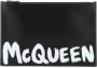 Alexander McQueen Zwarte Leren Sneakers - Thumbnail 1