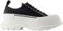 Alexander McQueen Zwarte leren sneakers Tread Slick - Thumbnail 1