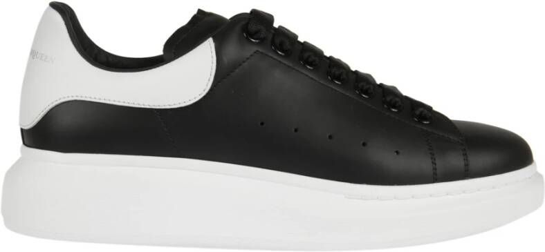 alexander mcqueen Zwarte Leren Sneakers voor Mannen Black Heren