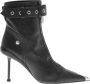 Alexander McQueen Zwarte Leren Stiletto Hak Booties - Thumbnail 1
