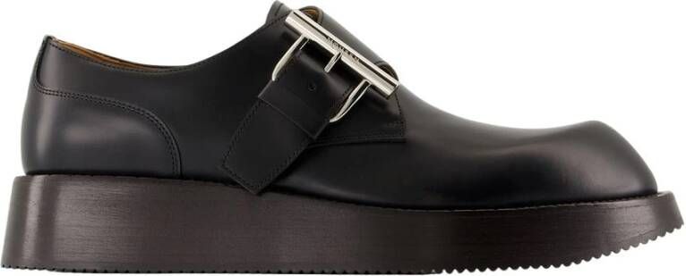 Alexander McQueen Zwarte Leren T-Bar Loafers