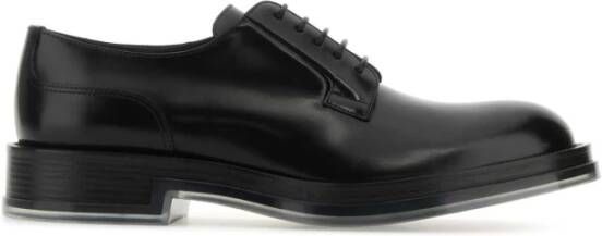 Alexander mcqueen Zwarte platte schoenen klassieke stijl Black Heren