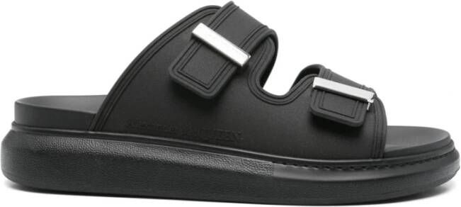 Alexander McQueen Zwarte Oversize Zool Sandalen