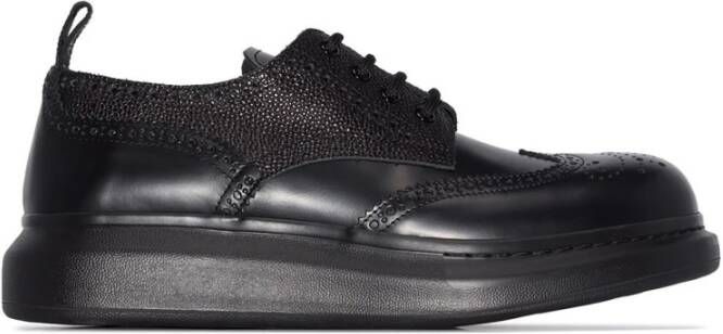 Alexander mcqueen Zwarte platte schoenen met 3 5 cm hak Black Heren