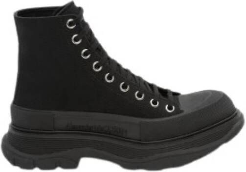 Alexander mcqueen Zwarte Rising Lacers Oversize Sneakers Zwart Dames