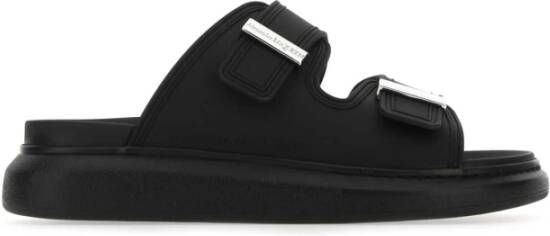Alexander mcqueen Slippers & Mules Sandal Leath S.Rubb. Matt Veg. in zwart