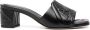 Alexander mcqueen Sandalen Seal Heeled Sandals Leather Black in zwart - Thumbnail 1