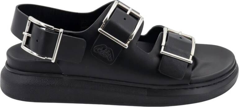 Alexander McQueen Zwarte Sandalen met Verstelbare Gespen