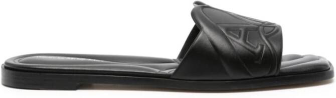 alexander mcqueen Zwarte Sandalen voor Dames Black Dames