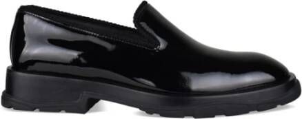 Alexander mcqueen Zwarte Slip-On Loafers van Lakleer Black Heren
