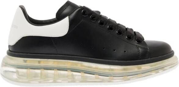 alexander mcqueen Zwarte Sneakers met Oversized Doorzichtige Zool Black Dames