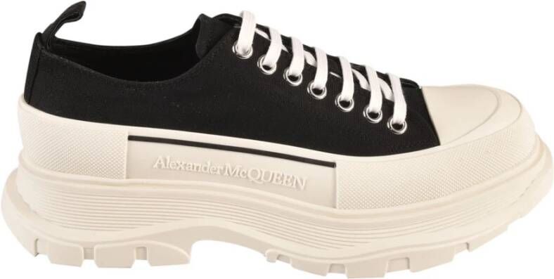 Alexander mcqueen Alexander McQu Contrast Sole Tread Shoes Maat: 44 kleur: Blac Wit - Foto 2