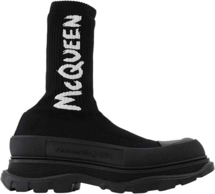 Alexander McQueen Zwarte Soklaarzen met Plateauzool