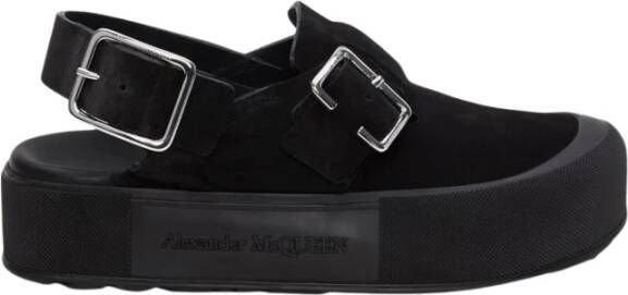 Alexander McQueen Zwarte Suède Mount Slick Sandalen