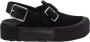 Alexander McQueen Zwarte Suède Mount Slick Sandalen - Thumbnail 1