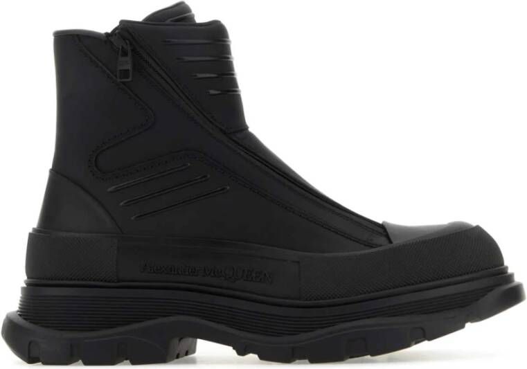 alexander mcqueen Zwarte Tread Slick Enkellaarzen Black Heren