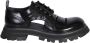 Alexander McQueen Zwarte Veterschoen Ballerina Flats - Thumbnail 1