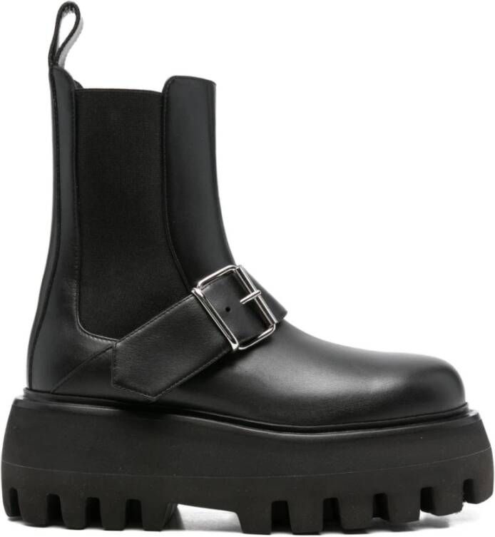 Alexander McQueen Zwarte Zijde & Nylon Laarzen