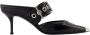 Alexander mcqueen Romantische Edge Zwart Zilver Leren Sandalen Black Dames - Thumbnail 1