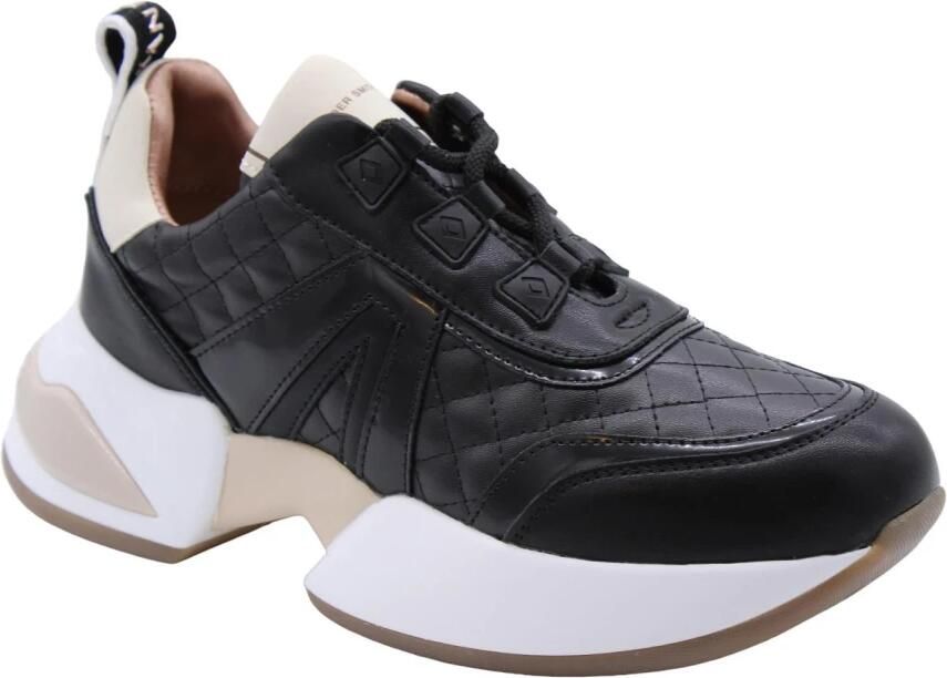 Alexander Smith Low-Top Sneakers Quilted Black Casual Trainers in zwart