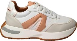Alexander Smith Witte Nude Leren Sneaker White Dames