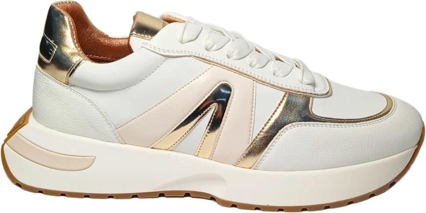 Alexander Smith Wit Goud Hyde Vrouw Sneakers White Dames