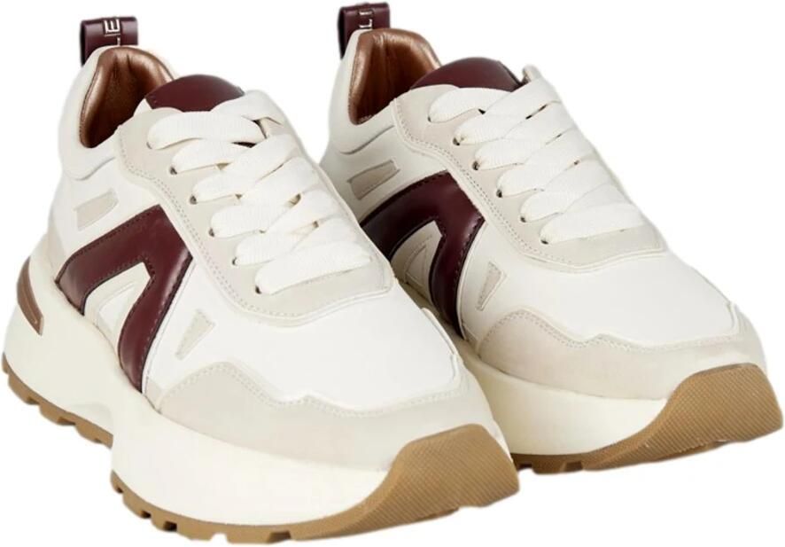 Alexander Smith Liverpool Dames Sneakers Wit Bordeaux