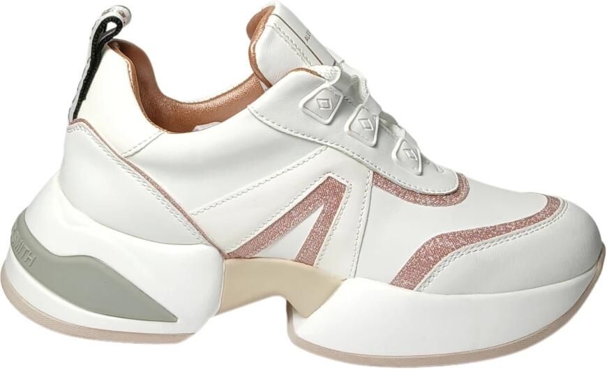 Alexander Smith Witte Roos Marmer Sneakers voor Vrouwen White Dames