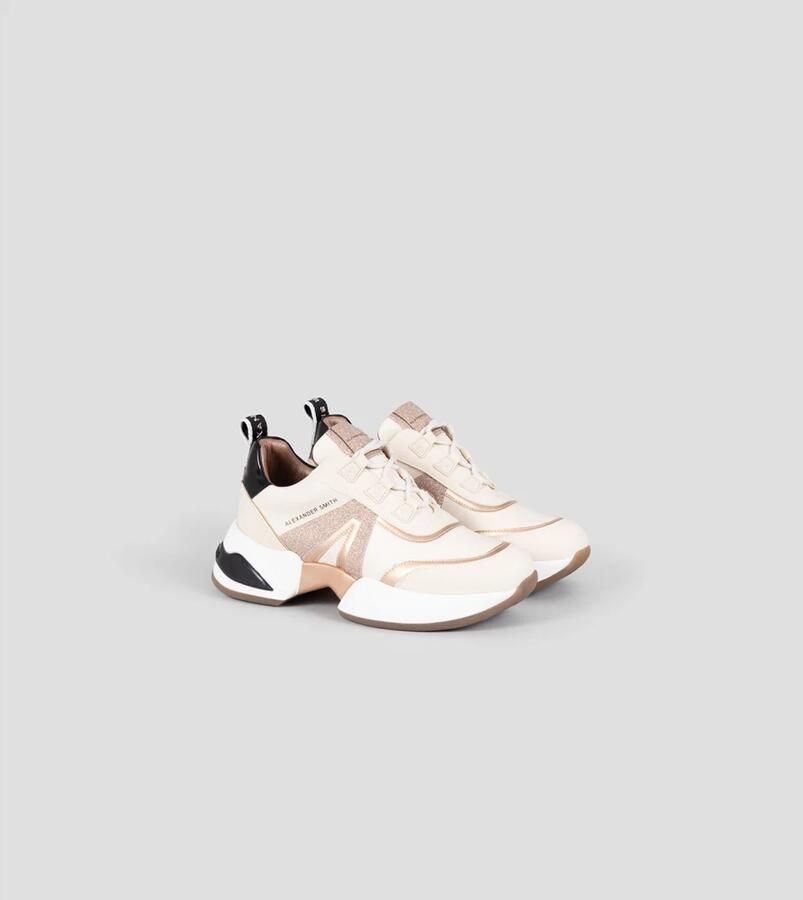 Alexander Smith Moderne Marmer Vrouw Sneaker Ivoor Koper