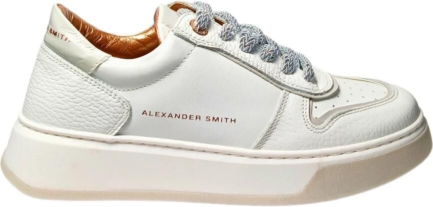 Alexander Smith Leren Sneaker Wit Grijs White Dames - Foto 3
