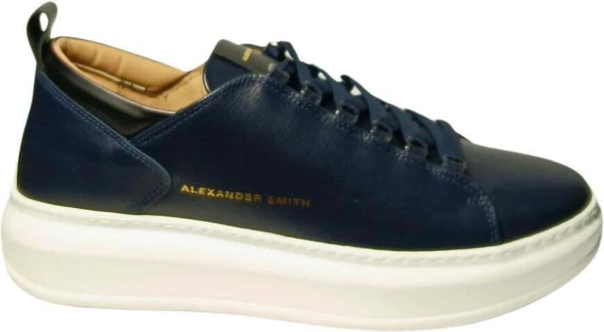 Alexander Smith Heren Leren Sneakers Stijlvol en Comfortabel Black Heren