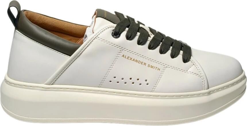 Alexander Smith Witte Militaire Leren Sneaker White Heren - Foto 3